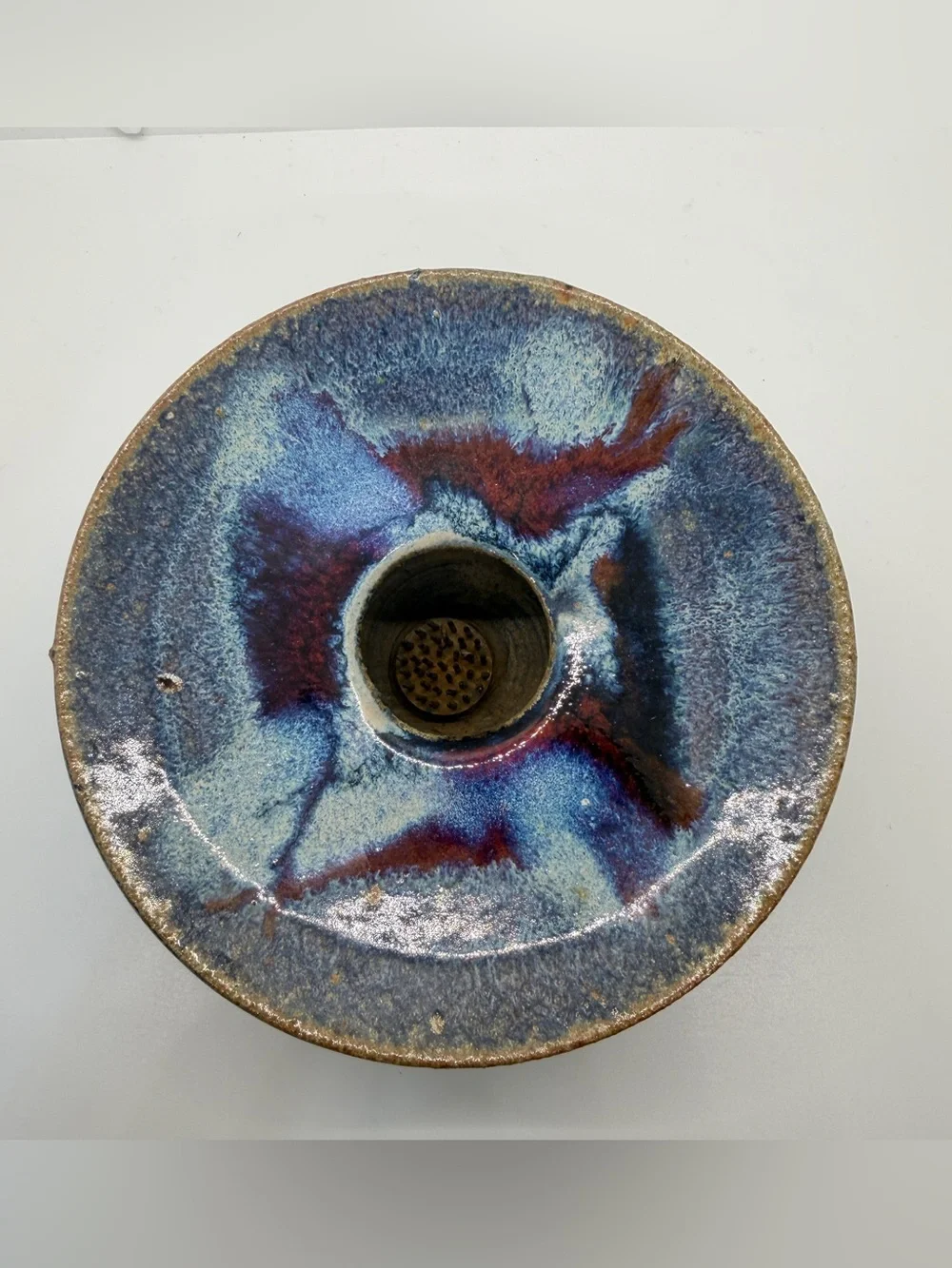 Handmade blue red